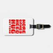 より多くのゲームはハグボタンが必要 ラゲッジタグ (正面横)