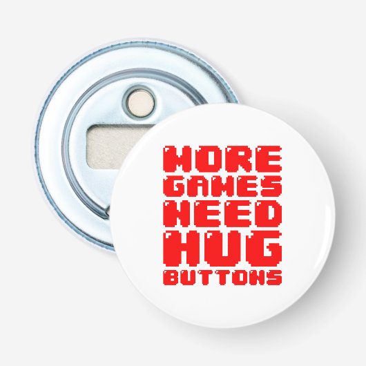 より多くのゲームはハグボタンが必要 栓抜き (正面)