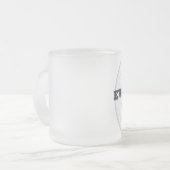 より多くのコンパスのスタンプのやる気を起こさせるな引用文は移動します フロストグラスマグカップ (正面左)