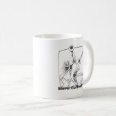 より多くのコーヒーか。 コーヒーマグカップ (正面右)