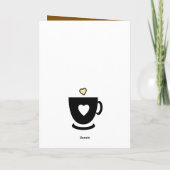 より多くのコーヒーを飲んで 白 茶色 誕生日 カード (裏面)