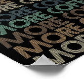 より多くのコーヒーヴィンテージカラフルコーヒー愛好家文字 ポスター (角)