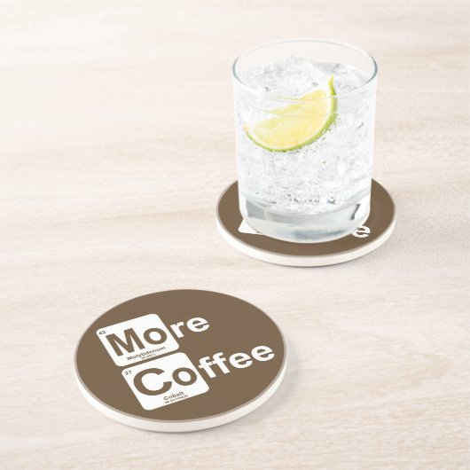 より多くのコーヒー周期表 コースター (側面)
