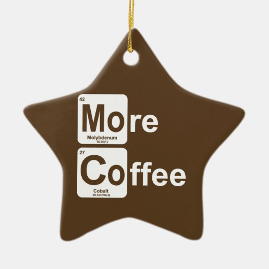 より多くのコーヒー周期表 セラミックオーナメント (正面)