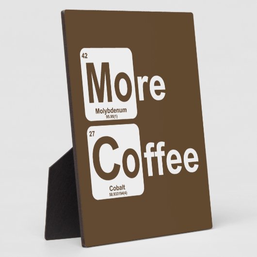 より多くのコーヒー周期表 フォトプラーク (側面)