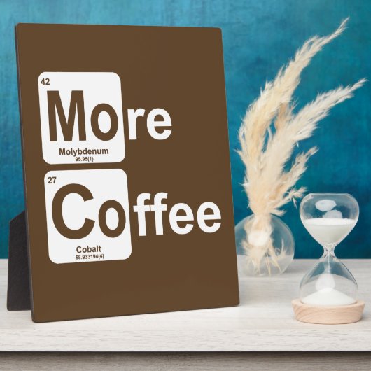 より多くのコーヒー周期表 フォトプラーク (側面)