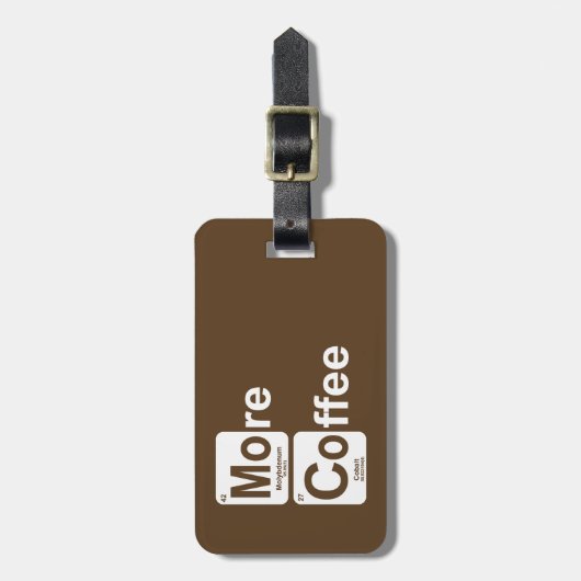 より多くのコーヒー周期表 ラゲッジタグ (正面縦)