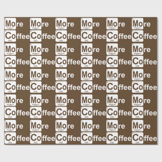 より多くのコーヒー周期表 ラッピングペーパー (フラット)