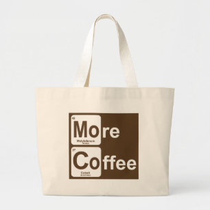 より多くのコーヒー周期表 ラージトートバッグ