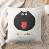 より多くのコーヒー、より少ない心配 クッション (ブランケット)