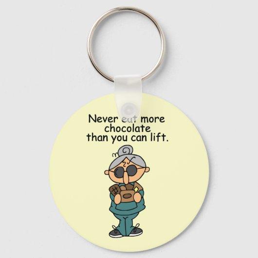 より多くのチョコレートのユーモア キーホルダー (正面)
