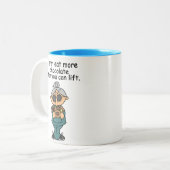 より多くのチョコレートのユーモア ツートーンマグカップ (正面左)