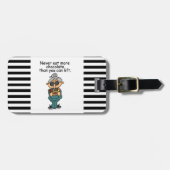 より多くのチョコレートのユーモア ラゲッジタグ (正面横)