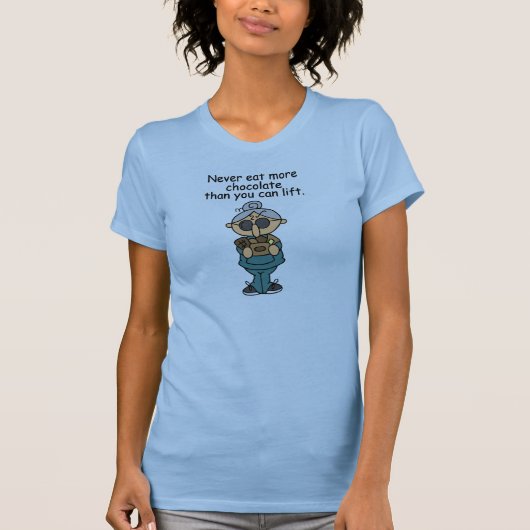 より多くのチョコレートのユーモア Tシャツ (正面)