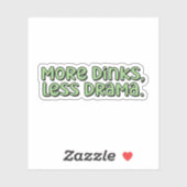 より多くのディンク、より少ないドラマの緑のピックボール シール (シート)