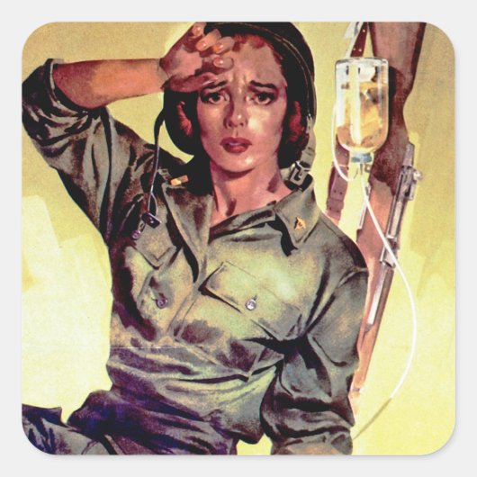 より多くのナースが必要~ナース隊 スクエアシール (正面)