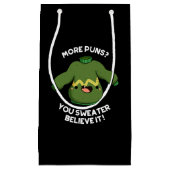 より多くのパンスユ信じーザーザおもしろいPun Dark BG スモールペーパーバッグ (正面)