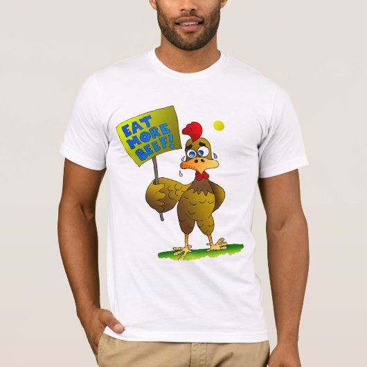 より多くのビーフを食べて下さい! Tシャツ (正面)