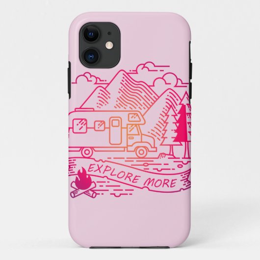 より多くのピンクキャンパーバンマウンテン自然愛好家を探索 Case-Mate iPhoneケース (裏面)