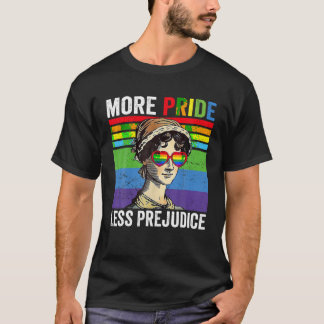 より多くのプライドより少ない偏見ゲイプライドLGBTレインボーT Tシャツ