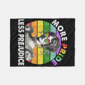 より多くのプライドより少ない偏見プライド月Lgbtqゲイル フリースブランケット (正面(横))