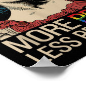 より多くのプライドより少ない偏見プライド月Lgbtq ポスター (角)