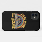 より多くのプライドより少ない偏見レトロレインボープライドLGBT Case-Mate iPhoneケース (裏面(横))