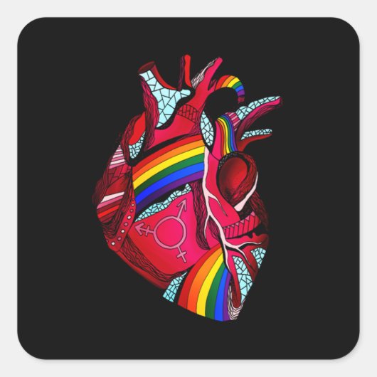 より多くのプライドより少ない偏見Lgbtのゲイ誇りを持った同盟国 スクエアシール (正面)