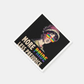 より多くのプライドより少ない偏見Lgbtのゲイ誇りを持った同盟国 スタンダードカクテルナプキン (角)