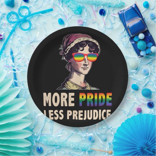 より多くのプライドより少ない偏見Lgbtのゲイ誇りを持った同盟国 ペーパープレート (パーティー)