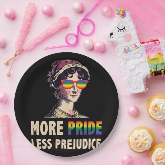 より多くのプライドより少ない偏見Lgbtのゲイ誇りを持った同盟国 ペーパープレート (パーティー)