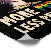 より多くのプライドより少ない偏見Lgbtのゲイ誇りを持った同盟国 ポスター (角)