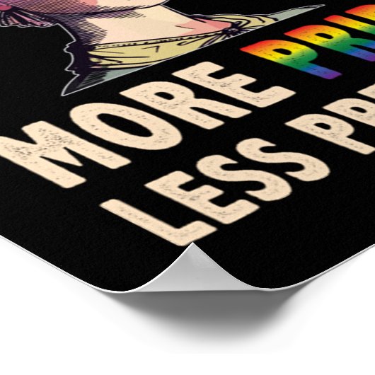 より多くのプライドより少ない偏見Lgbtのゲイ誇りを持った同盟国 ポスター (角)