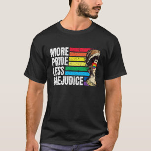 より多くのプライドより少ない偏見Lgbtのゲイ誇りを持った同盟国 Tシャツ