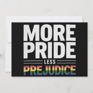 より多くのプライドより少ない偏見LGBTゲイプライド月 招待状