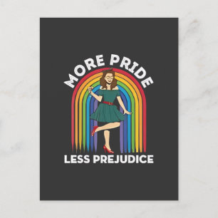 より多くのプライドより少ない偏見LGBTプライド月 シーズンポストカード
