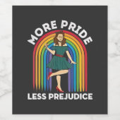 より多くのプライドより少ない偏見LGBTプライド月 ワインラベル (シングルラベル)