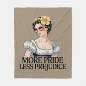 より多くのプライドより少ない偏見LGBTQアリー誇りを持ったプライド フリースブランケット (正面)