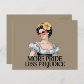 より多くのプライドより少ない偏見LGBTQアリー誇りを持ったプライド ポストカード (正面/裏面)