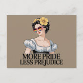 より多くのプライドより少ない偏見LGBTQアリー誇りを持ったプライド ポストカード (正面)