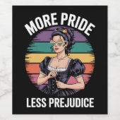 より多くのプライドより少ない偏見LGBTQゲイプライド同盟 ワインラベル (シングルラベル)