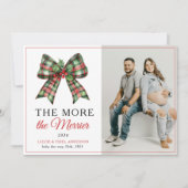 より多くのボーメリースクリスマ写真妊娠 案内状 (正面)