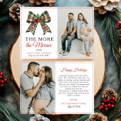 より多くのボーメリースクリスマ写真妊娠 案内状