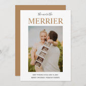 より多くのメリークリスマスベビーボホミニマリスト シーズンカード (正面/裏面)