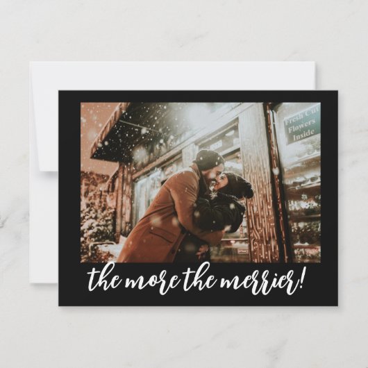 より多くのメリークリスマス妊娠の発表 シーズンカード (正面)