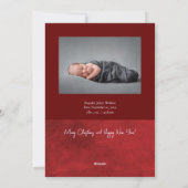 より多くのメリー新生児写真クリスマス シーズンカード (裏面)