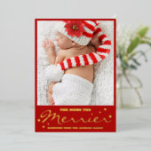 より多くのメリー誕生ホイルホリデーカード 箔シーズンカード (立ち正面)