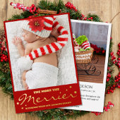より多くのメリー誕生ホイルホリデーカード 箔シーズンカード