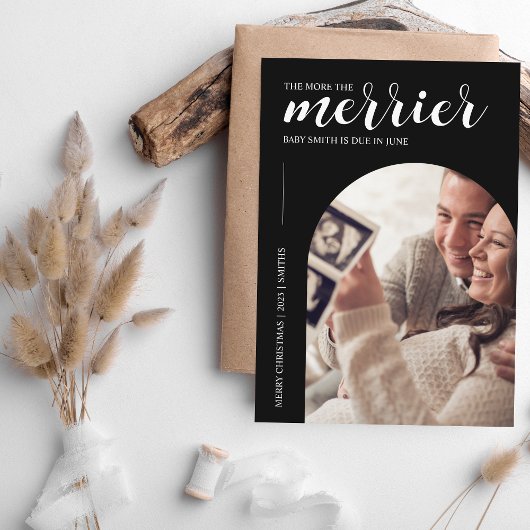 より多くのメリー黒いクリスマス妊娠 シーズンカード