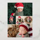 より多くのメリー |クリスマス誕生のお知らせ 箔招待状 (裏面)